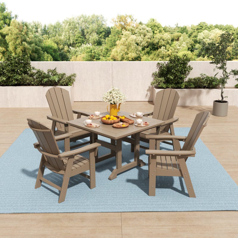 Essie Square 4-Person 43" Long Dining Set