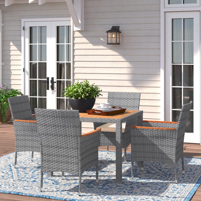 Maltby Square 4-Person 35.43" Long Dining Set