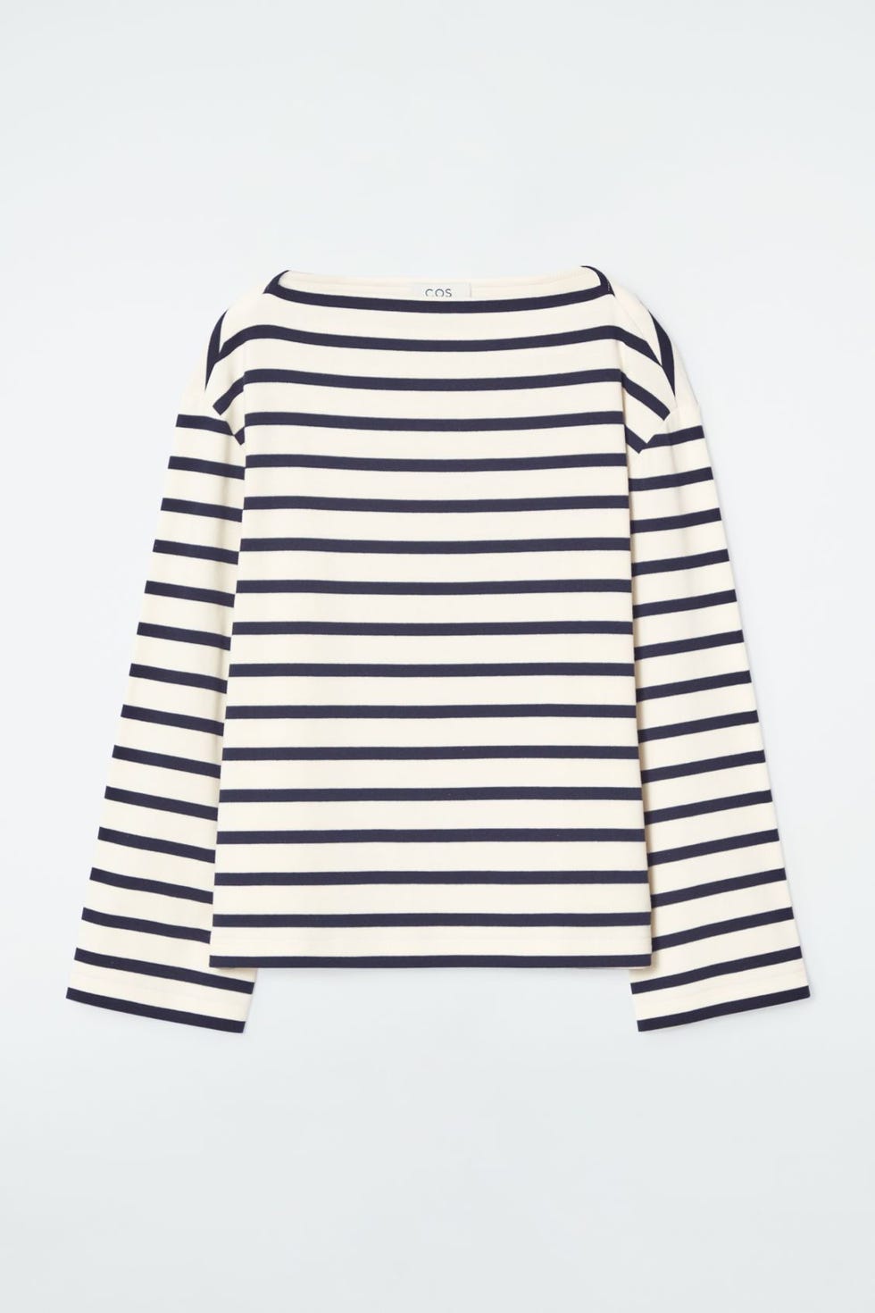 Striped Boat-Neck Top