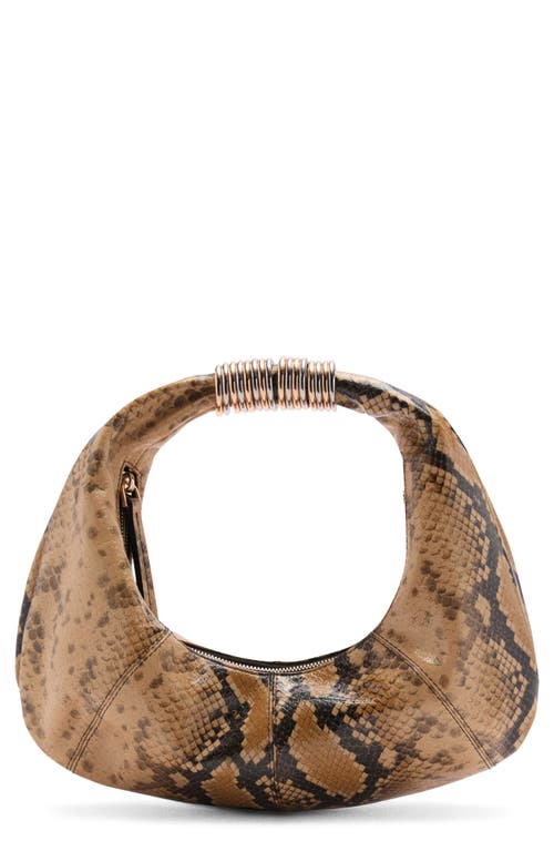 Kira Snakeskin Embossed Leather Shoulder Bag 