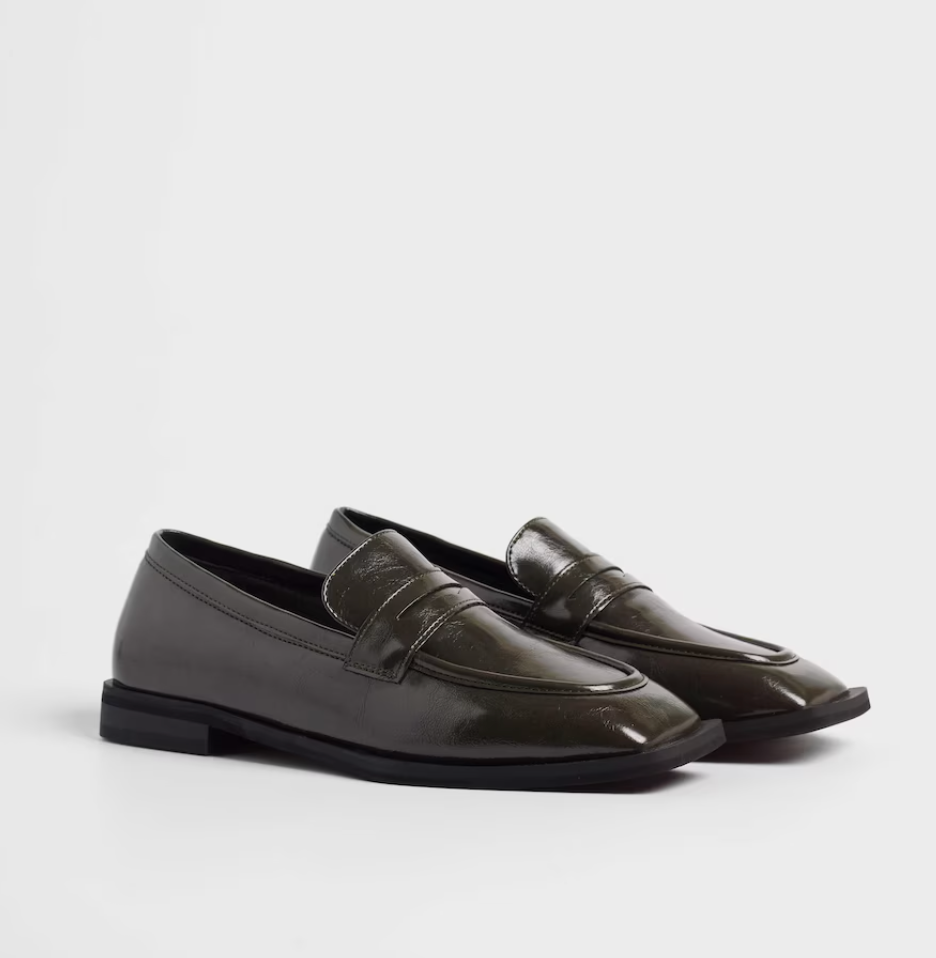 Mocasines de mujer con punta cuadrada