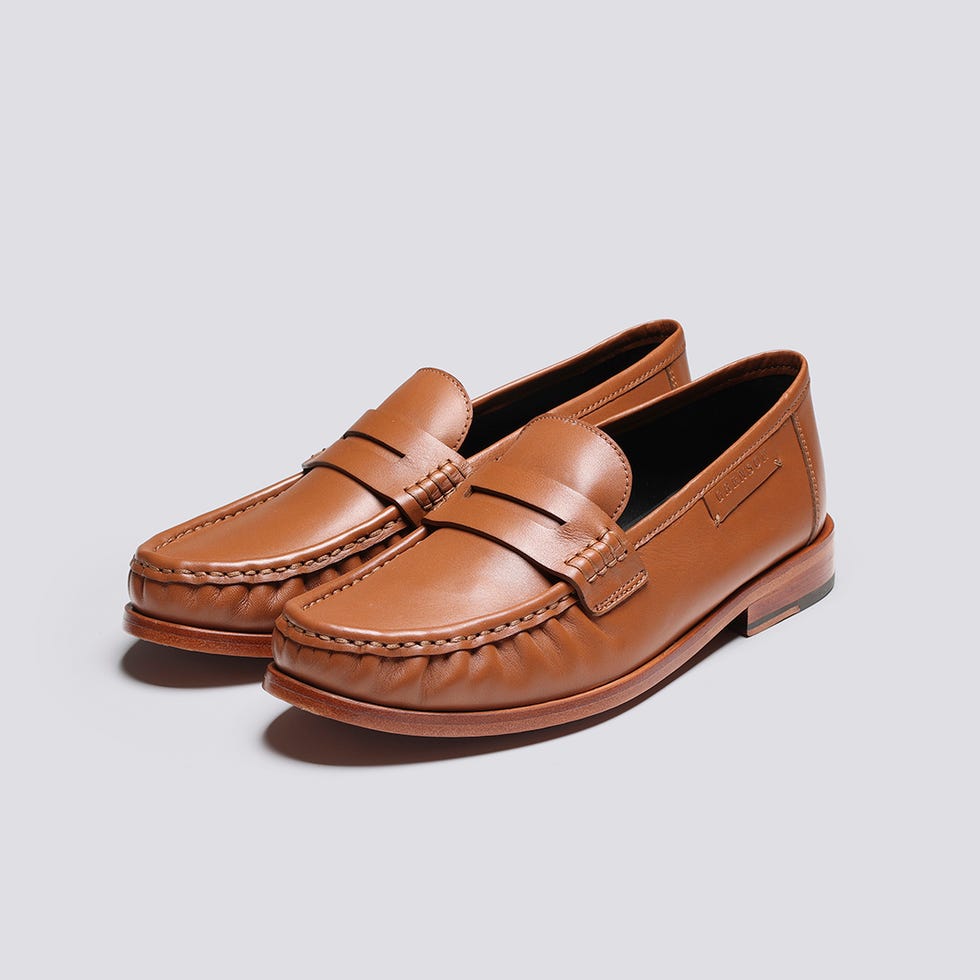 Lightweight Moccasin Style Suede Penny Loafer with Leather Sole