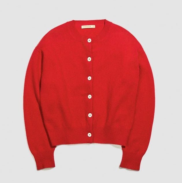 Red Cardigans Are a NYFW Street Style Trend Worth Trying in 2025 Red Cardigans Are a NYFW Street Style Trend Worth Trying in 2025