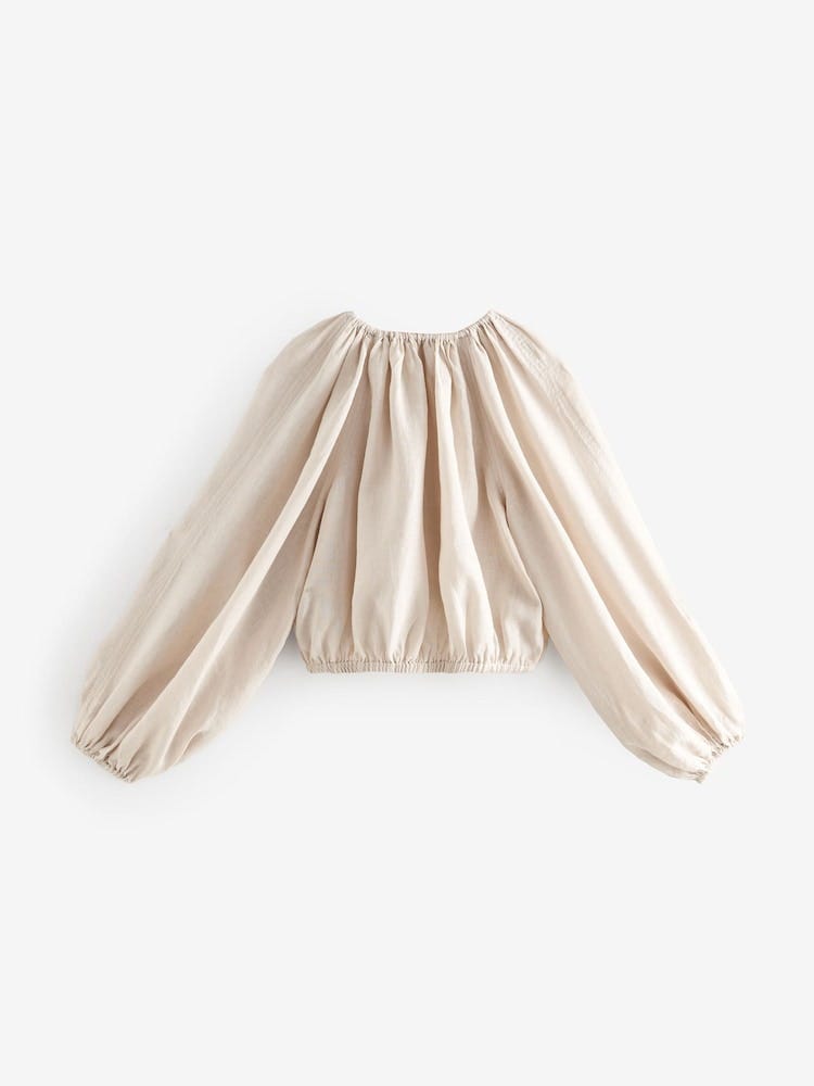 Linen Long Sleeve Top