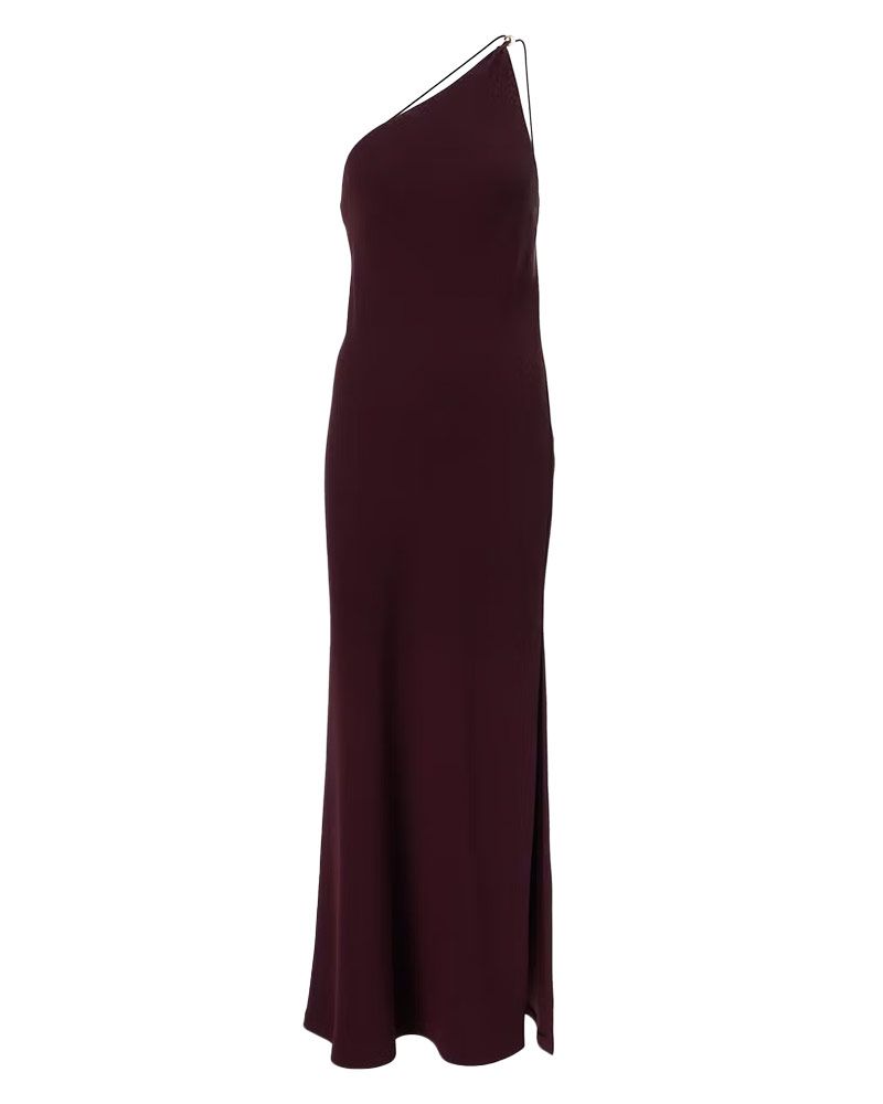 One-shoulder Crêpe Dress