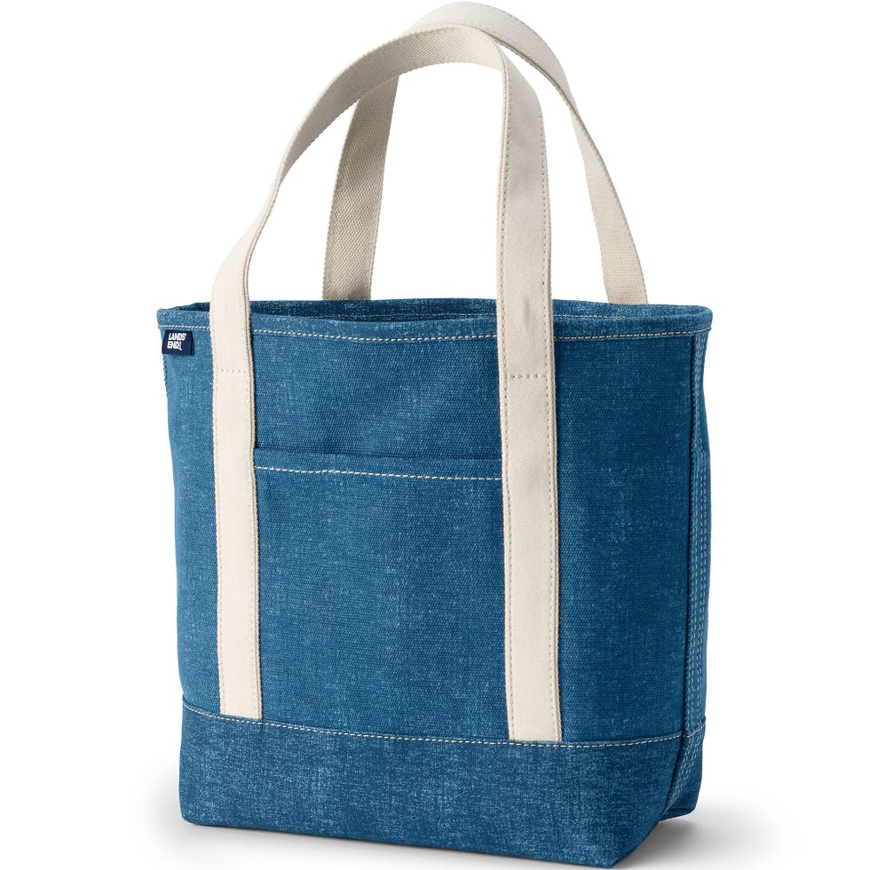 Medium Solid Color 5-Pocket Open Top Canvas Tote Bag