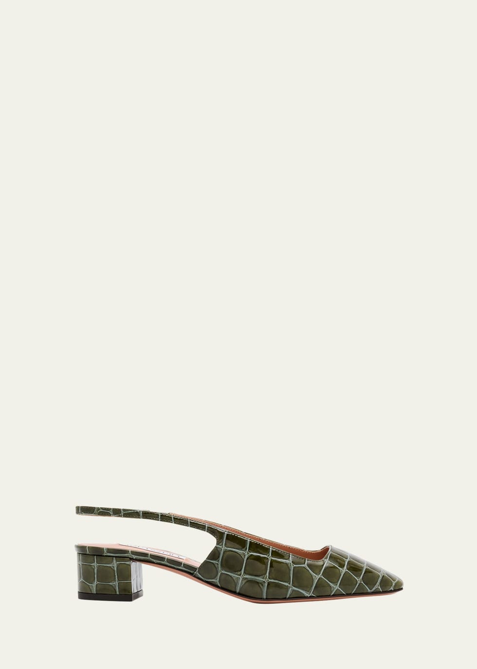Croco Slingback Ballerina Pumps