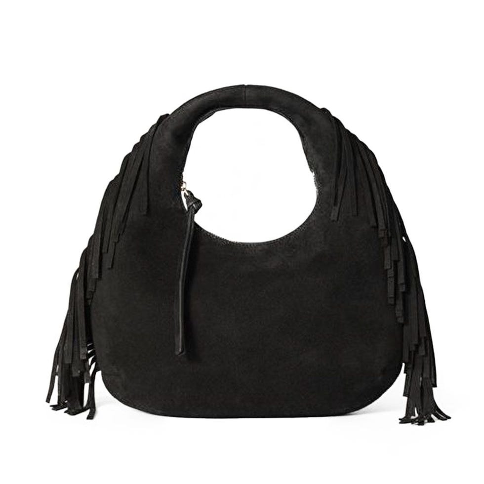 Small Fringed Suede Bag