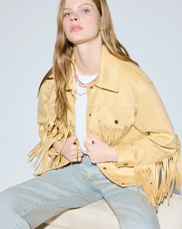 Chaqueta flecos
