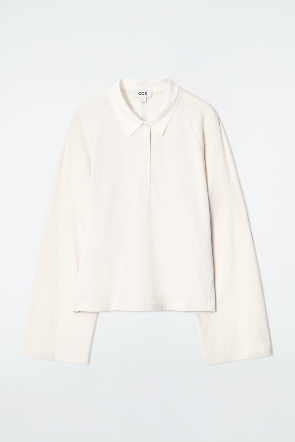 Boxy Long-Sleeved Polo Shirt 