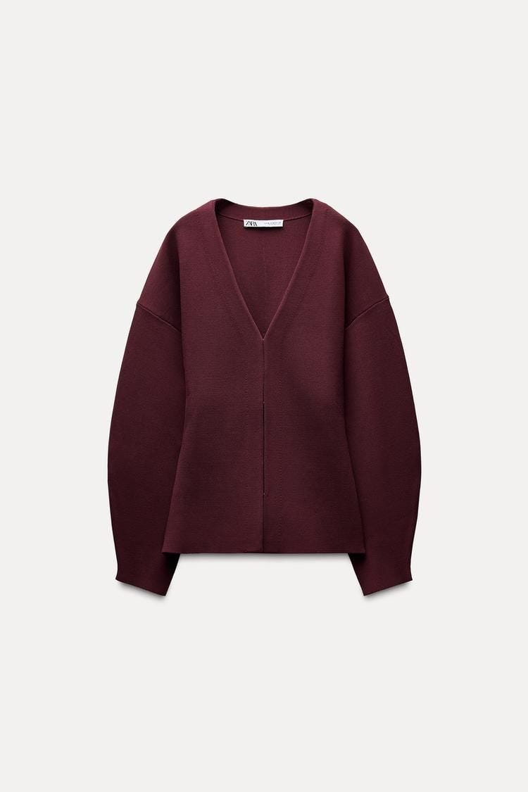 Lay3 Bonded Crepe Cardigan