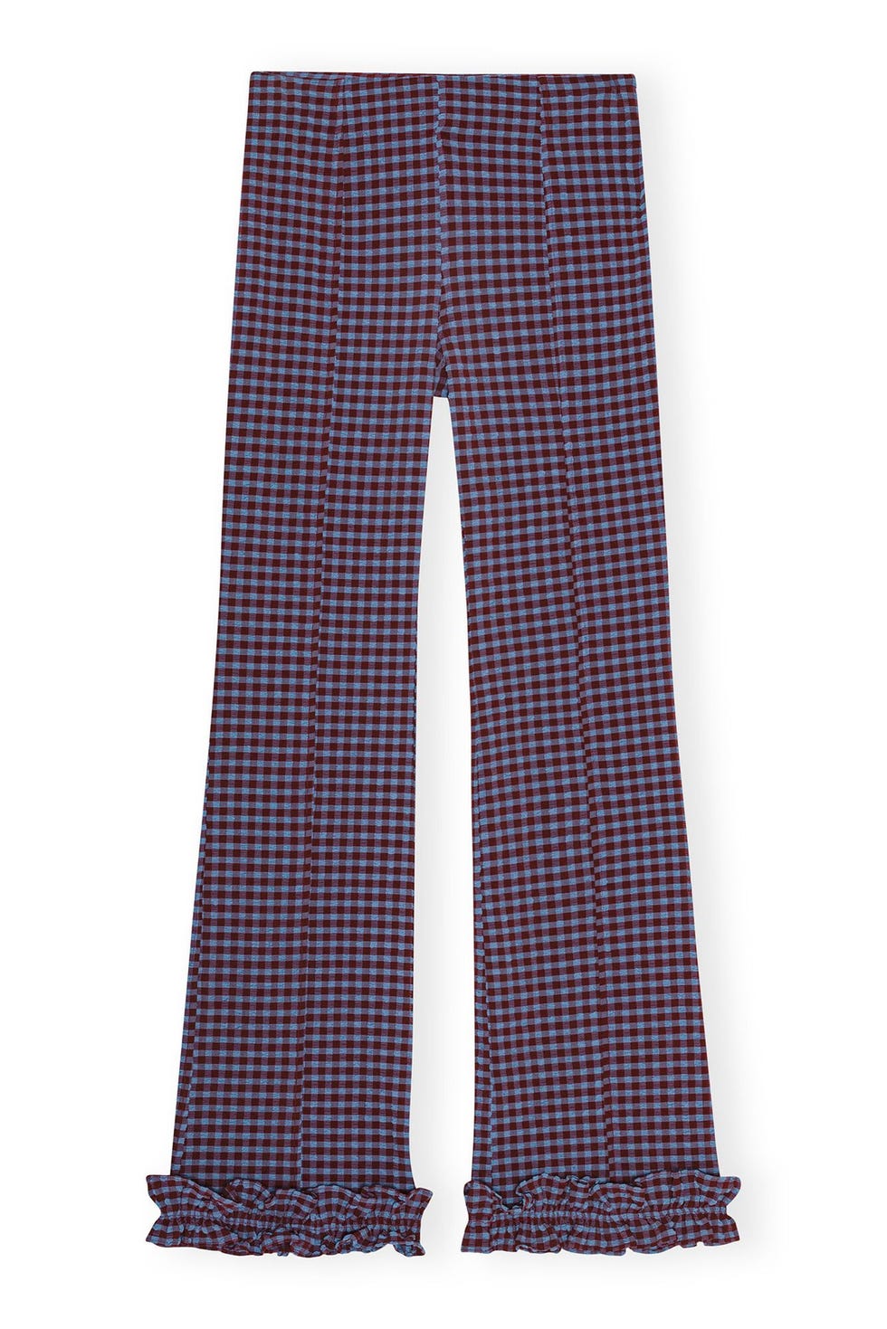 Pantalón Seersucker Stretch Frill a cuadros