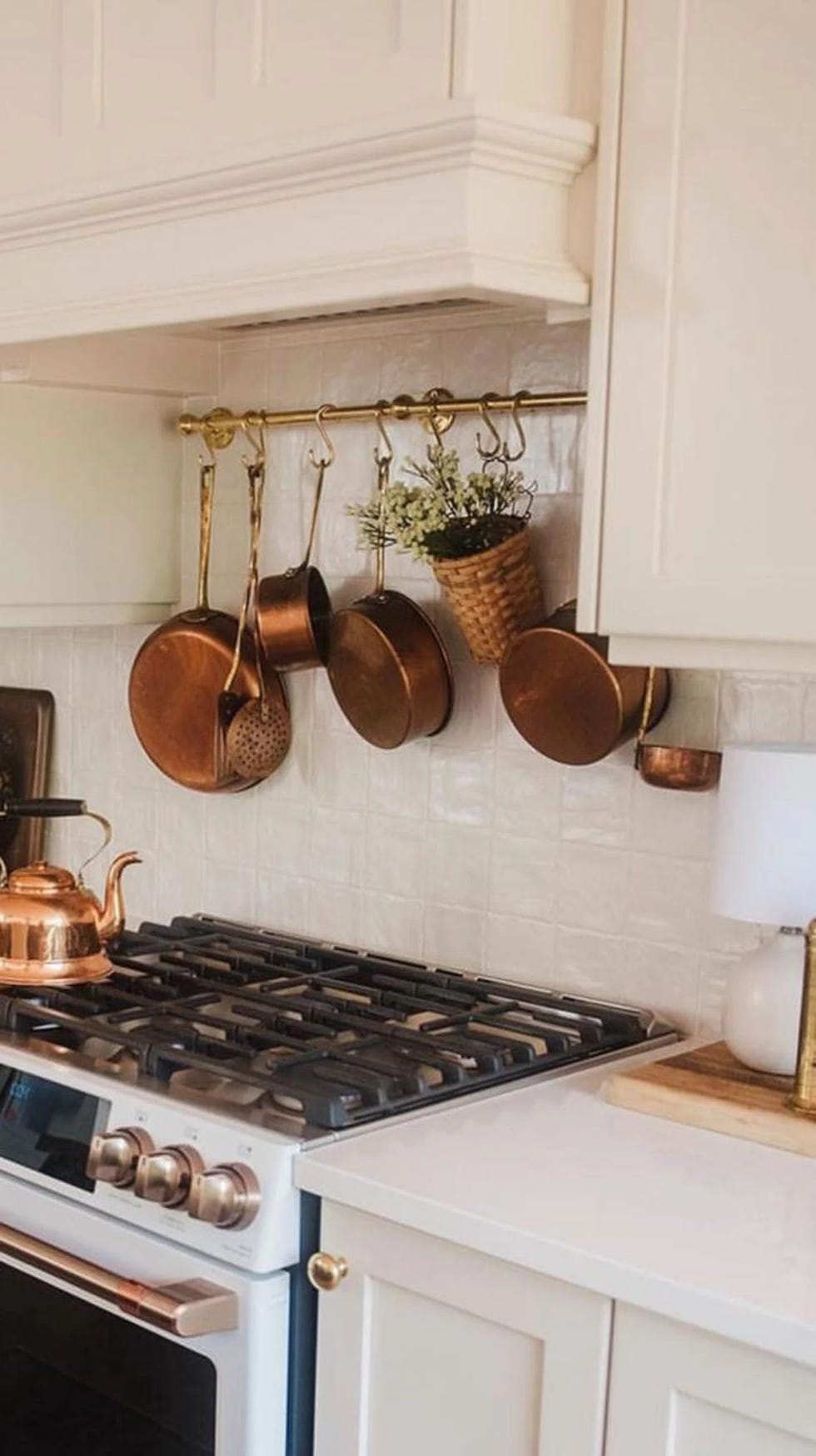 Unlacquered solid brass hanging rack