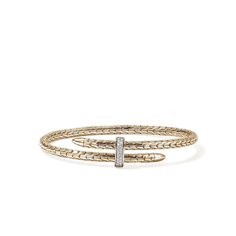 Spear Flex Cuff, Gold, Diamonds, Slim