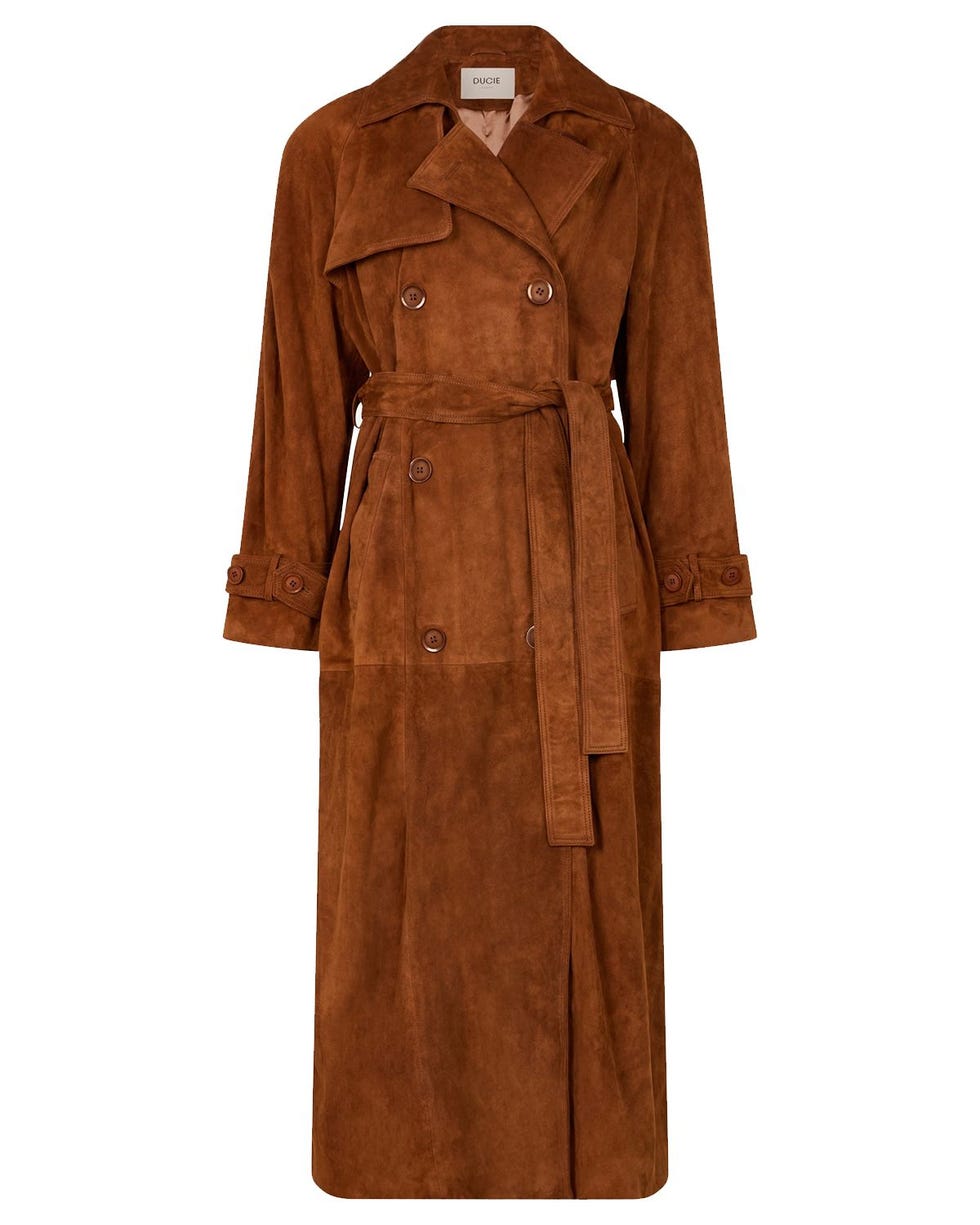Corrin Suede Trench Coat