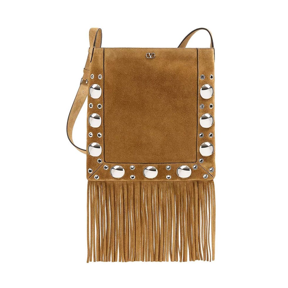 Nellcôte Suede Shoulder Bag with Fringes