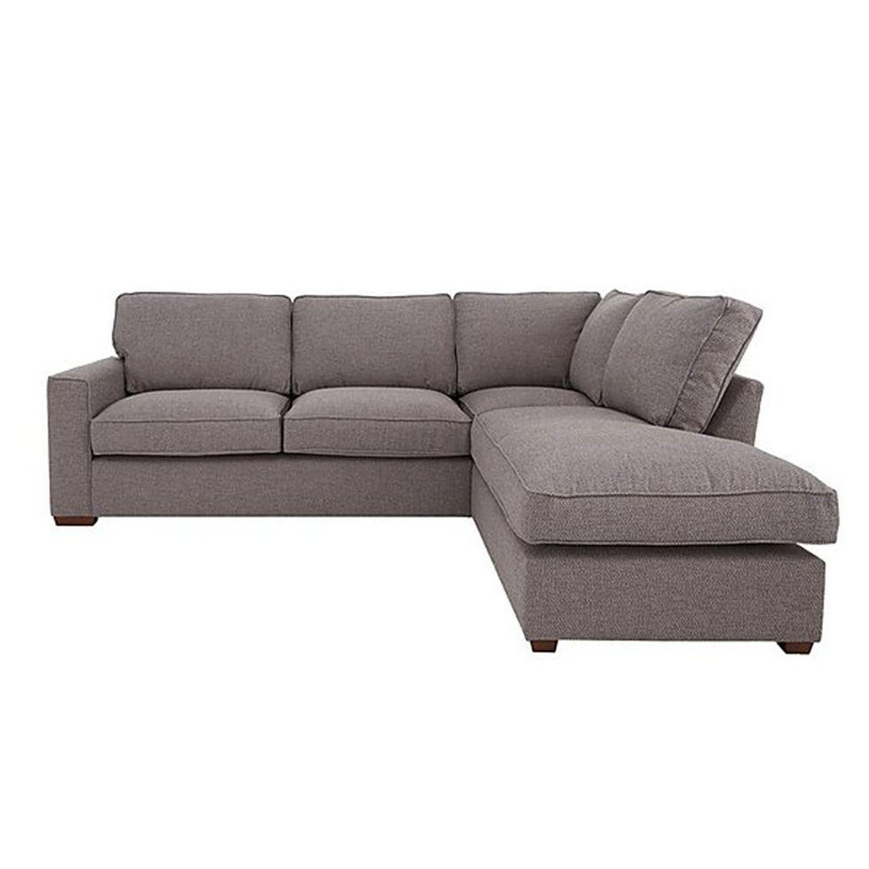 Cory Fabric Corner Chaise Classic Back Sofa 
