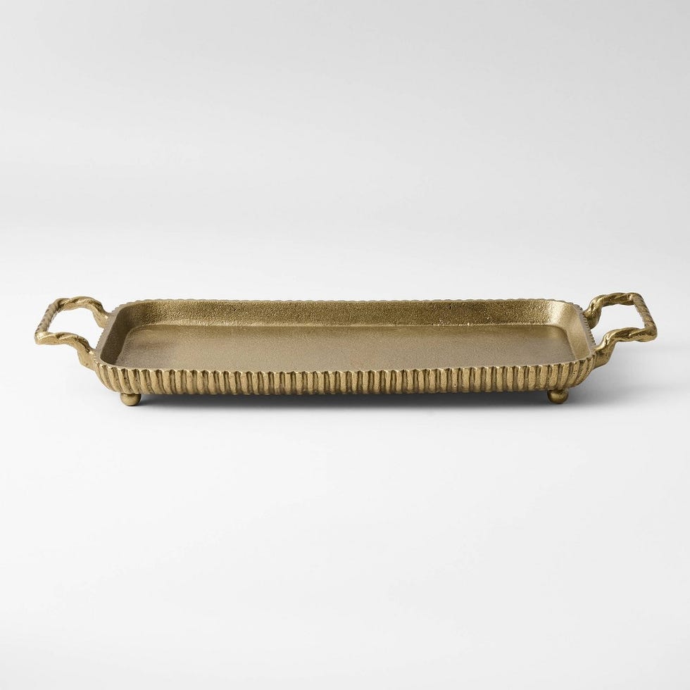 Brass Footed Tray with Handles Brass Footed Tray with Handles