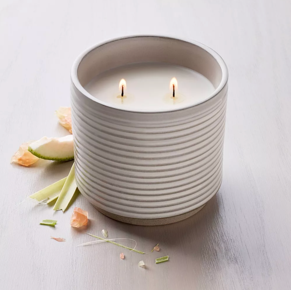 2-Wick Ceramic Pomelo Jar Candle