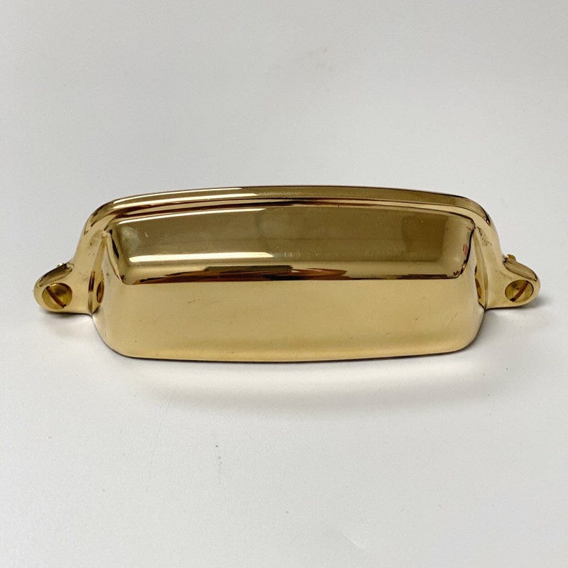 Unlacquered Brass Bin Pull