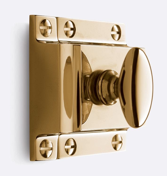 Unlacquered Brass Cupboard Latch