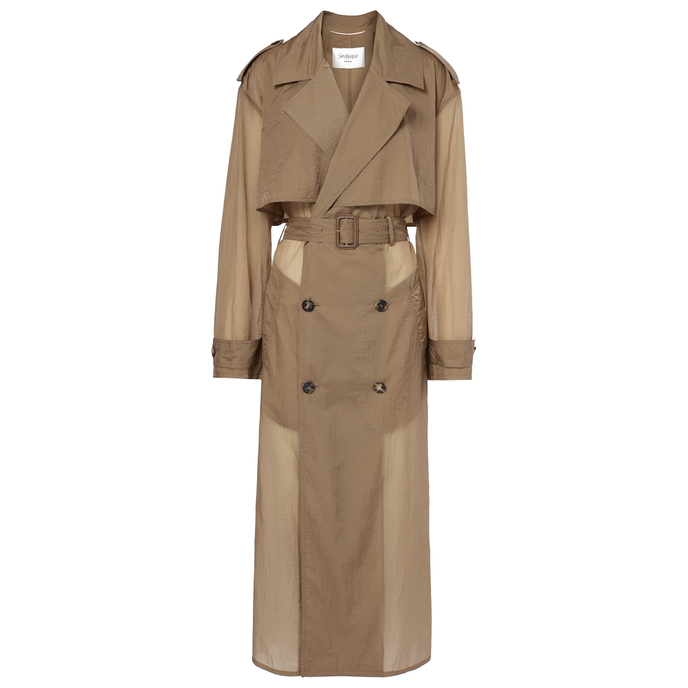 Sheer trench coat
