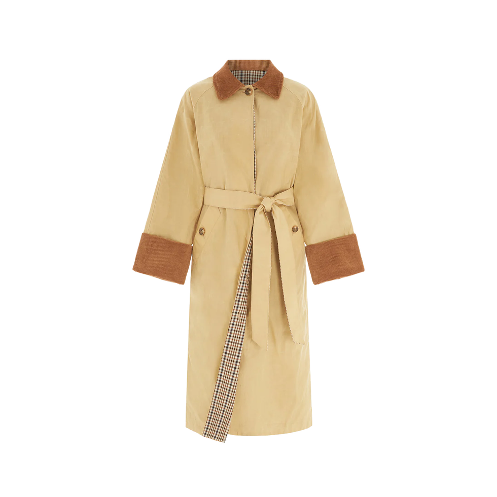 Barnabi Reversible Wax Trench Coat