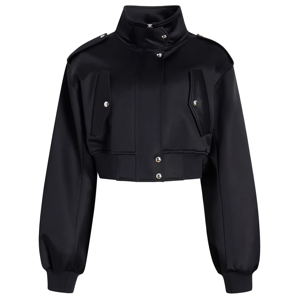 Cember satin crop jacket