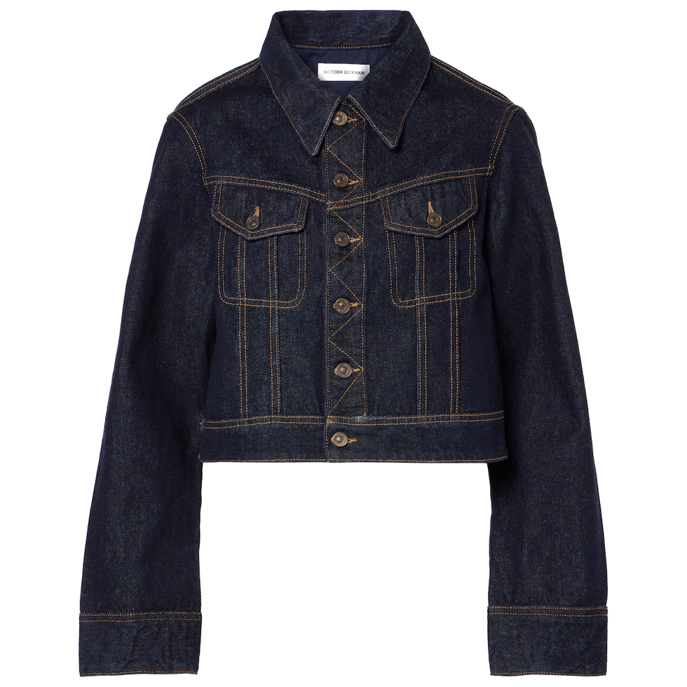Facial denim jacket