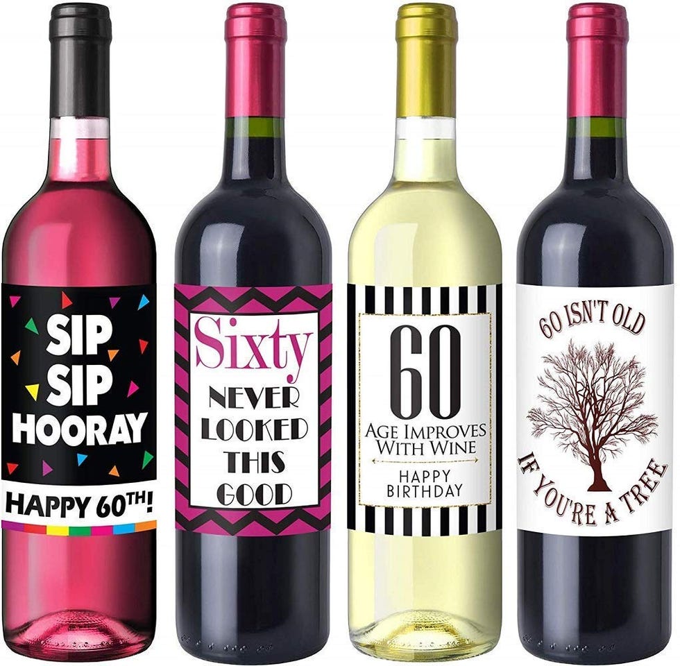 60th Birthday Wine Label Pack