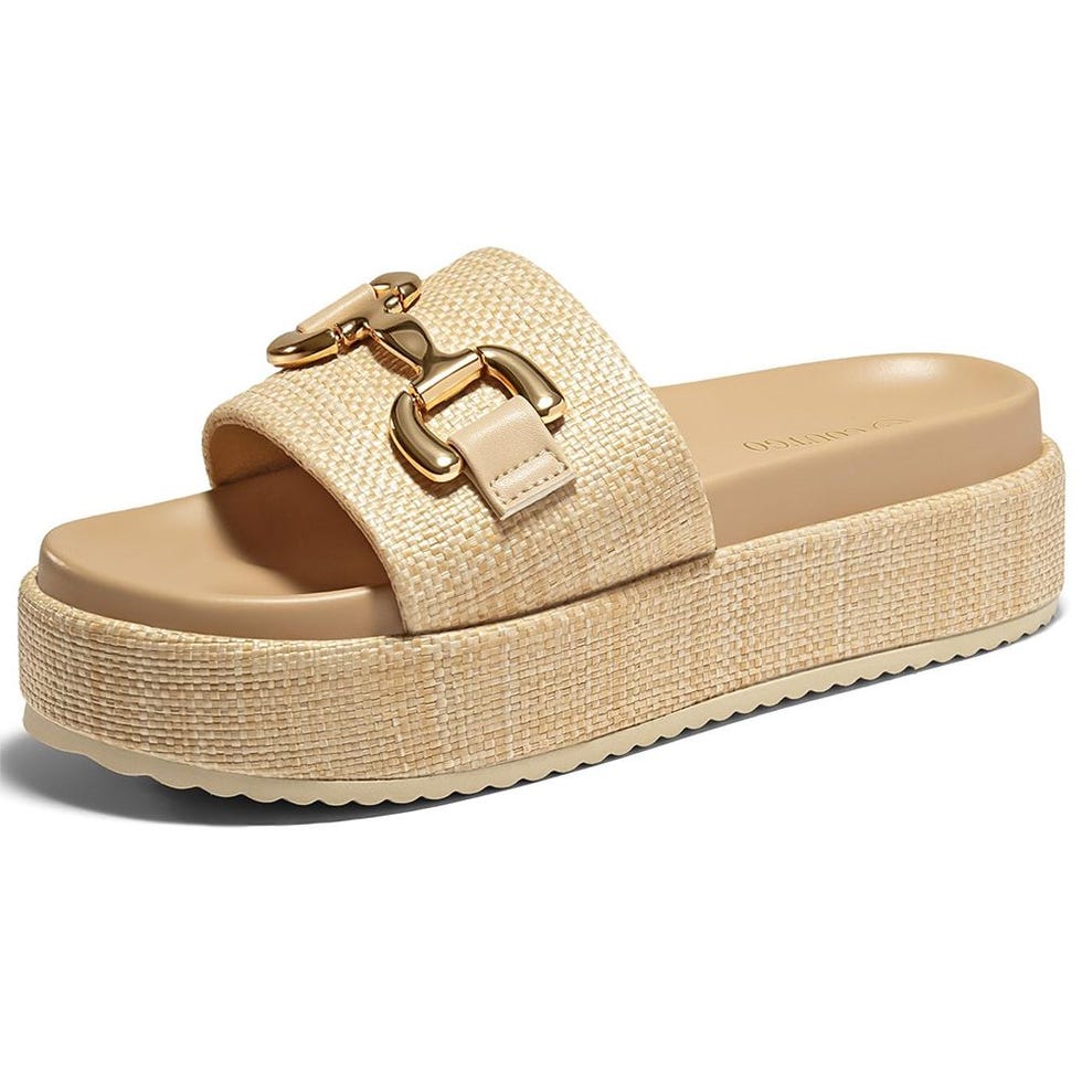 Raffia platform sandals