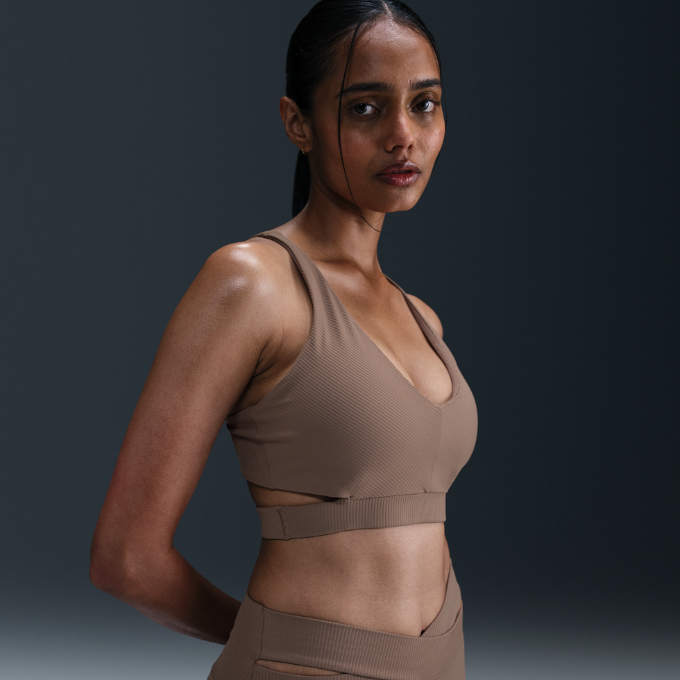 Zenvy Rib Light-Support Padded Sports Bra