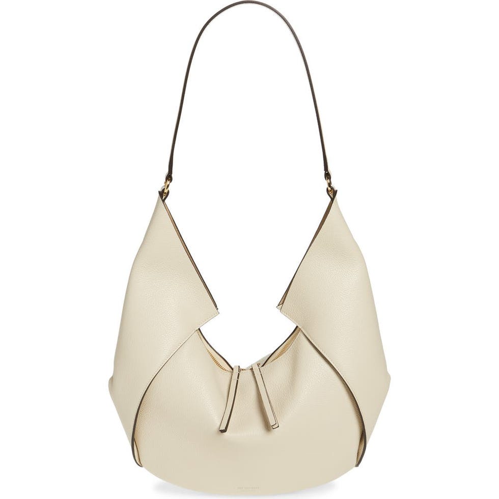 Large Riva Pebbled Leather Hobo Bag