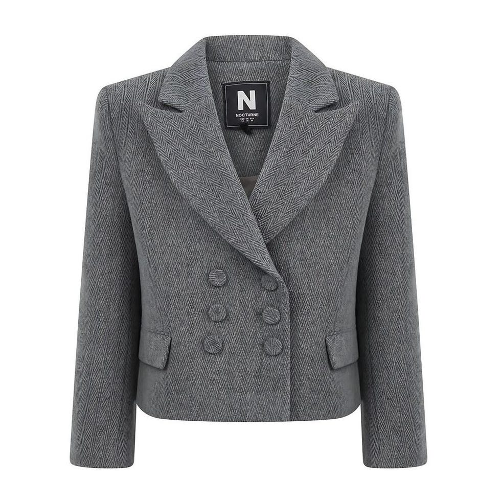 Oversized padded shoulder jacket