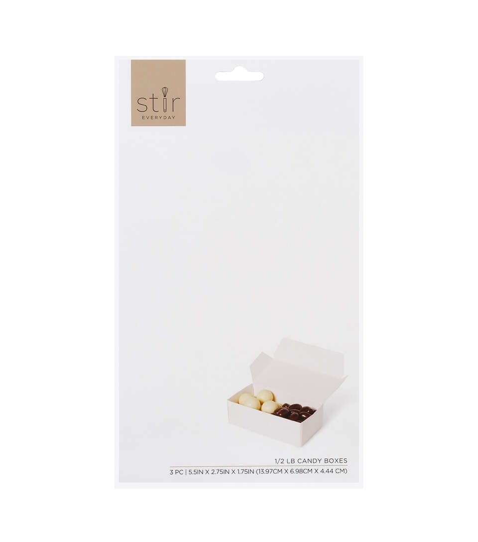 STIR White Candy Boxes With Flip Top Lid  