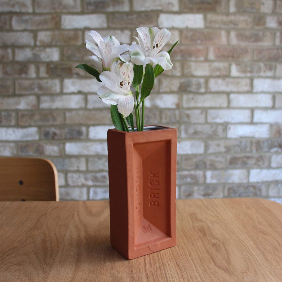 London Brick Ceramic Vase Terracotta
