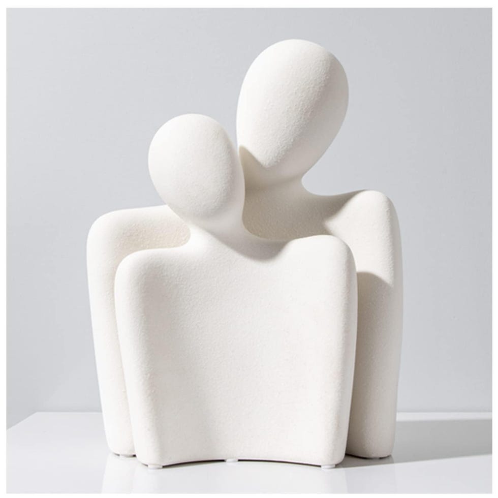 Ceramic Hugging Couple Statues