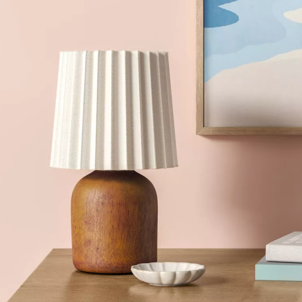 Mini Faux Wood Table Lamp Mini Faux Wood Table Lamp