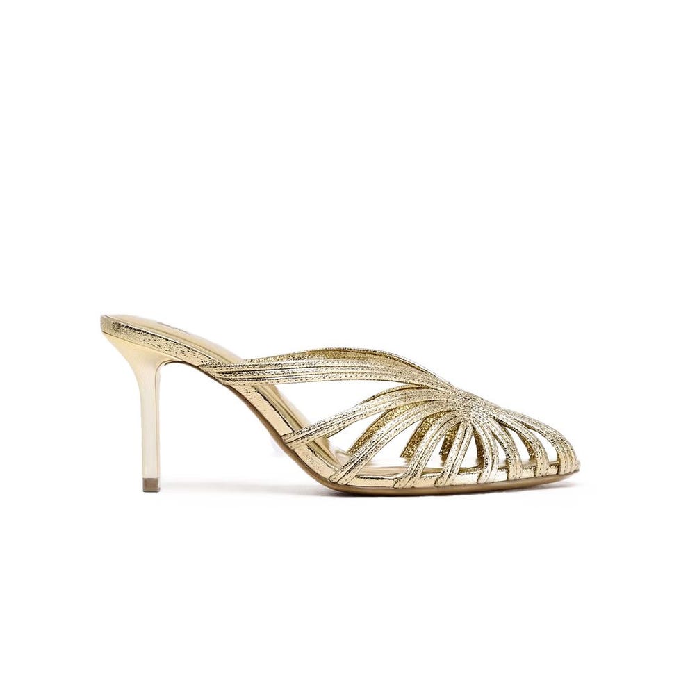 Metallic High Heel Sandals 