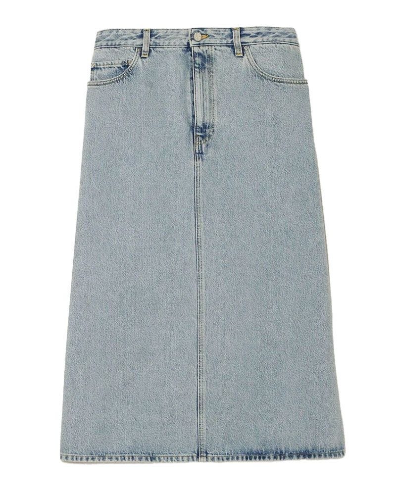 Organic Denim Midi Skirt