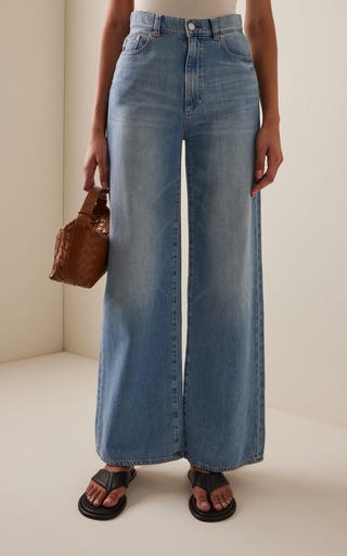 Hepburn Aura-Denim High-Rise Wide Leg Jeans