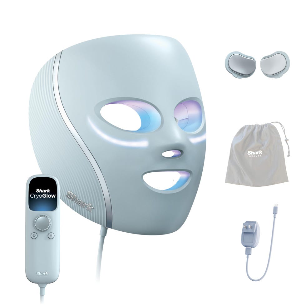 Máscara facial LED CryoGlow con enfriamiento debajo de los ojos