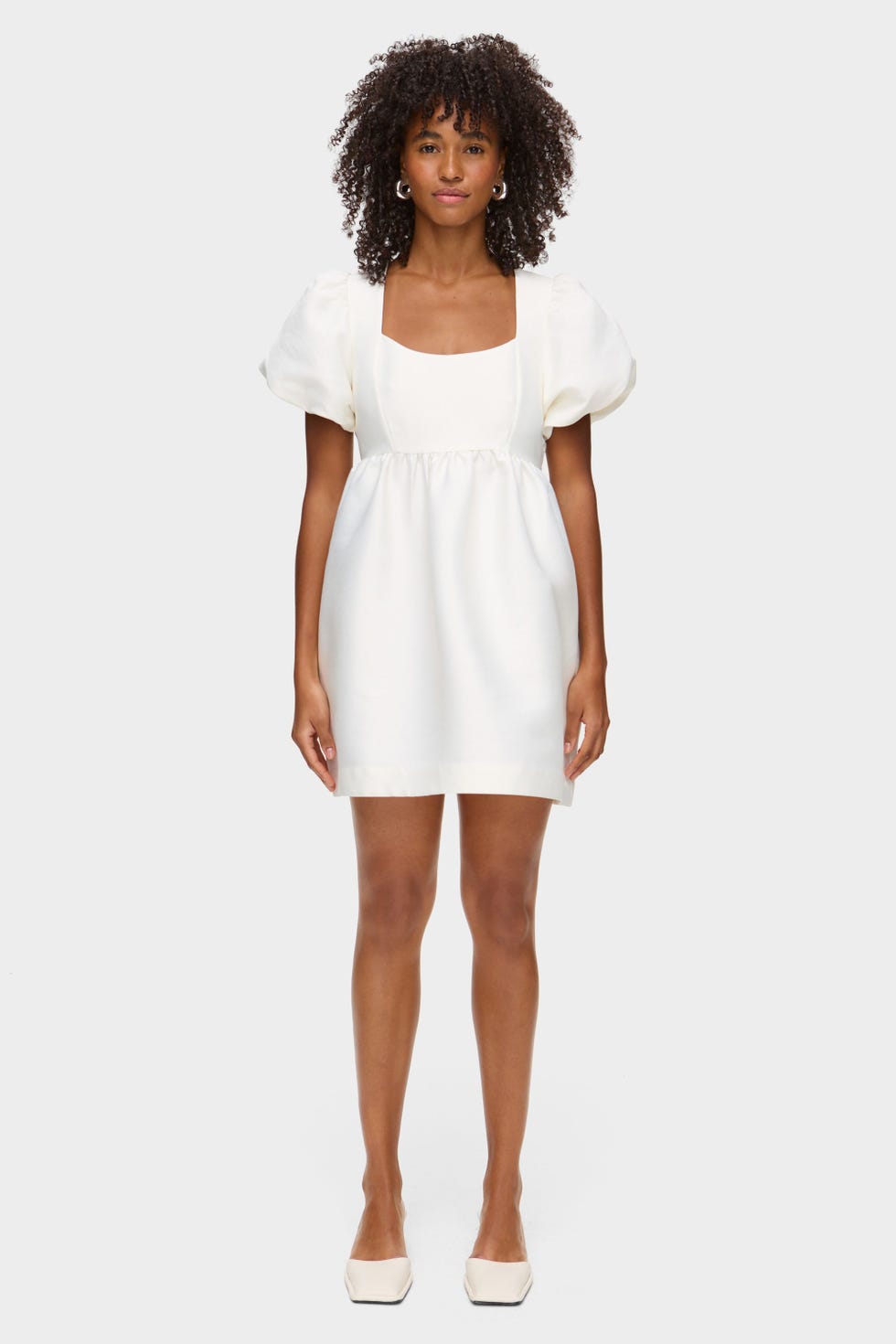 Ivy Puff Sleeve Satin Mini Dress