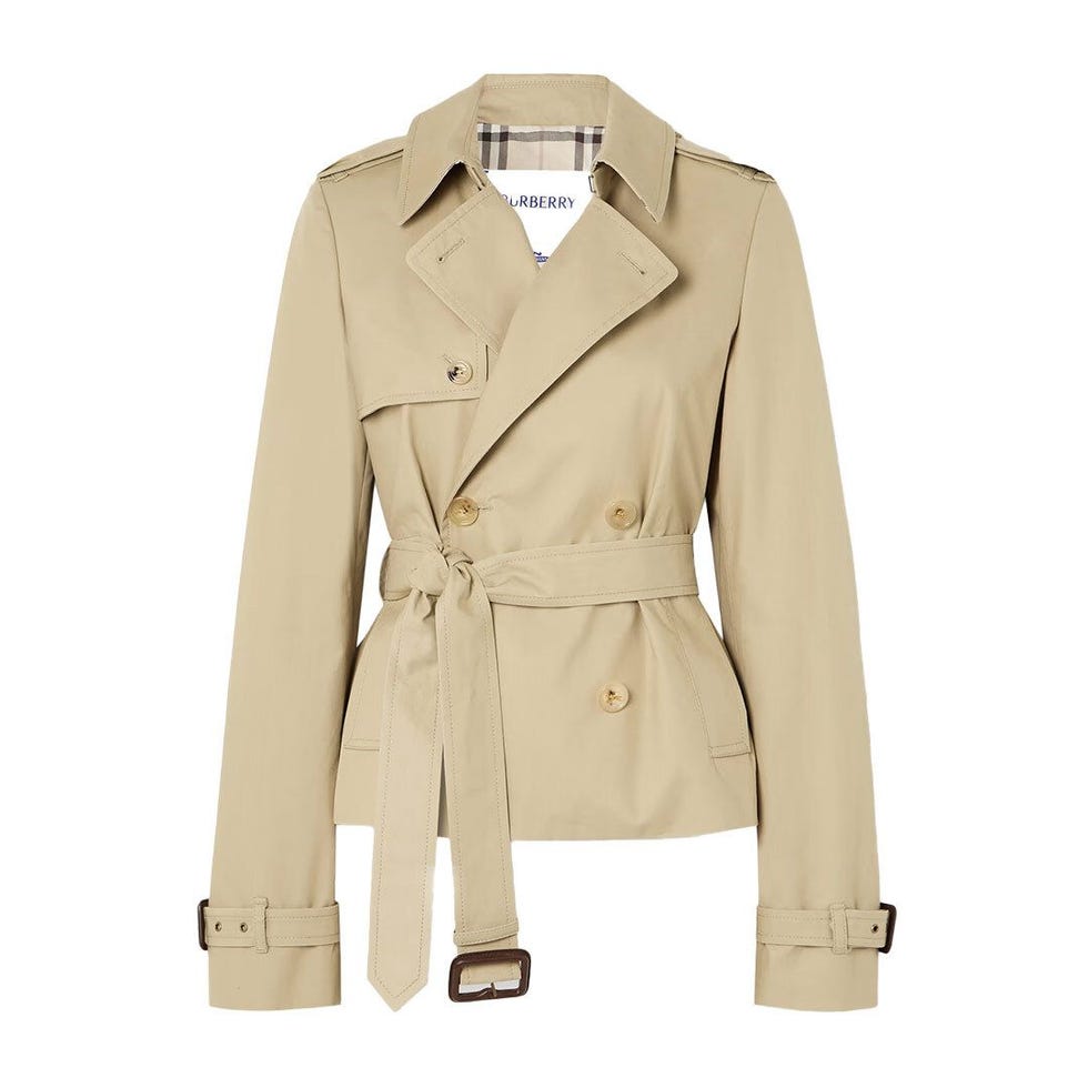 Waterloo Cropped Double-Breasted Trench Coat
