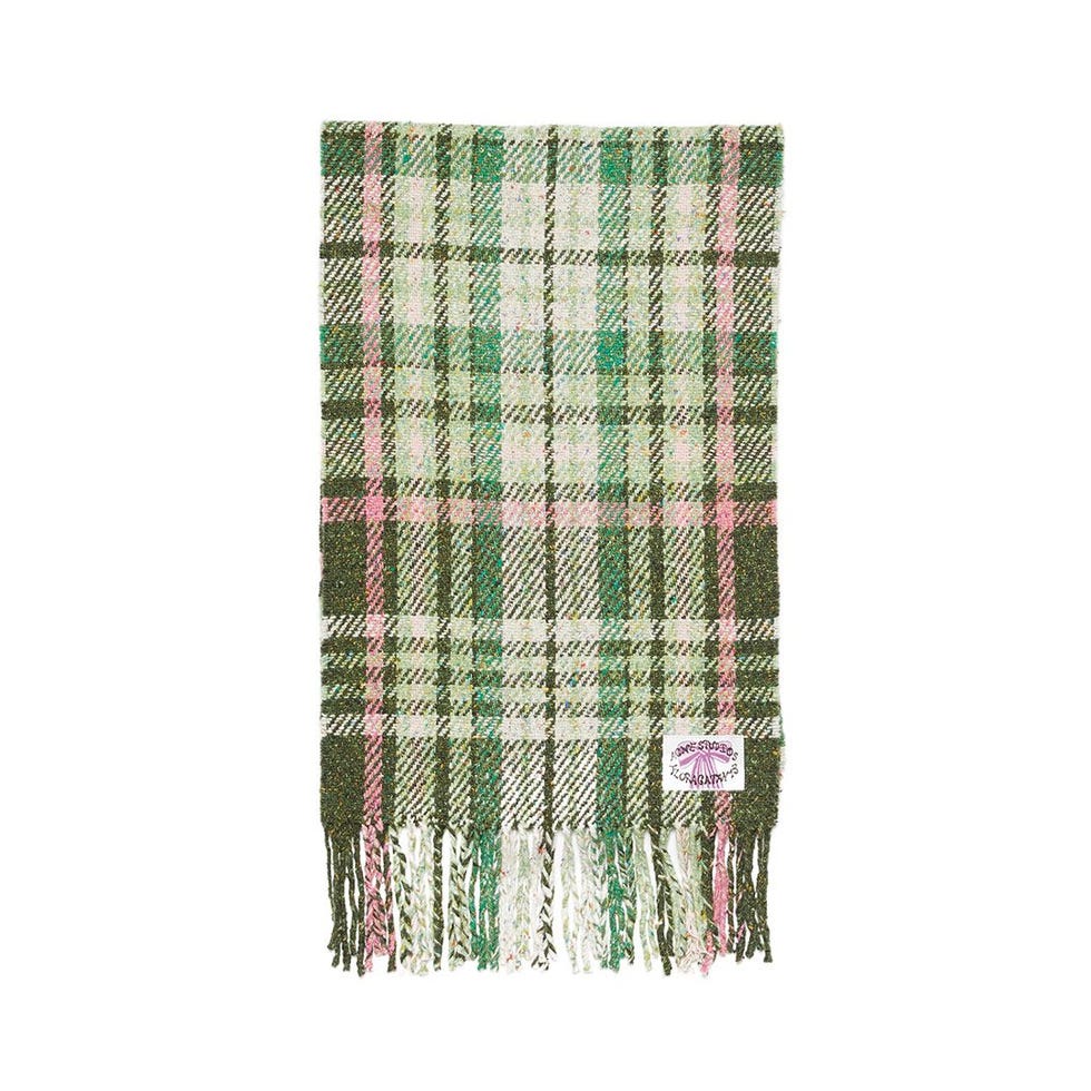 Plaid Fringe Scarf