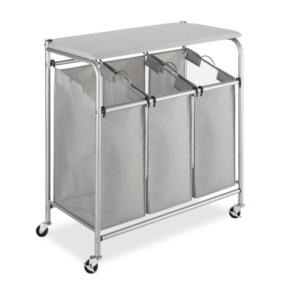 3-Section Rolling Laundry Sorter