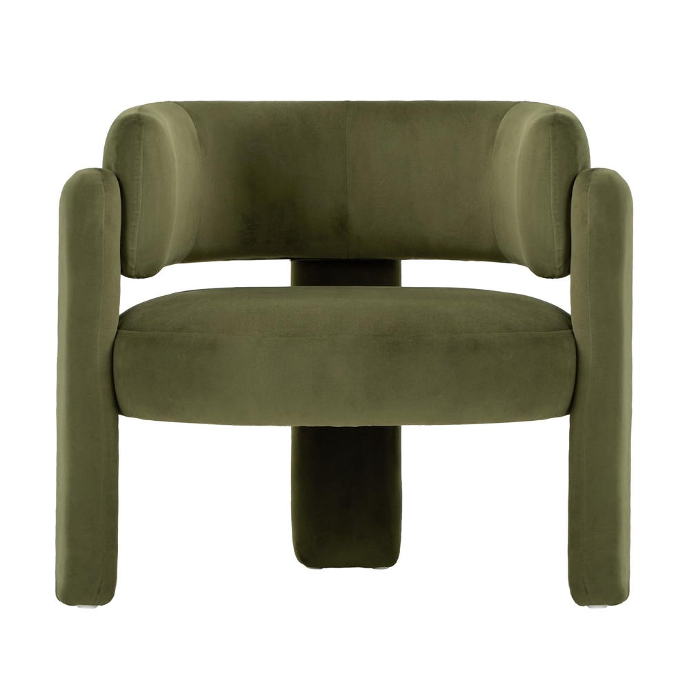 Velvet Barrel Accent Chair