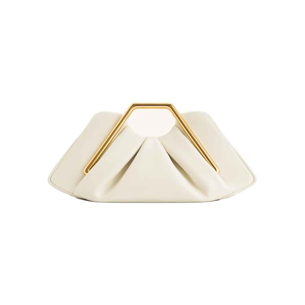 Lila Metal Frame Clutch