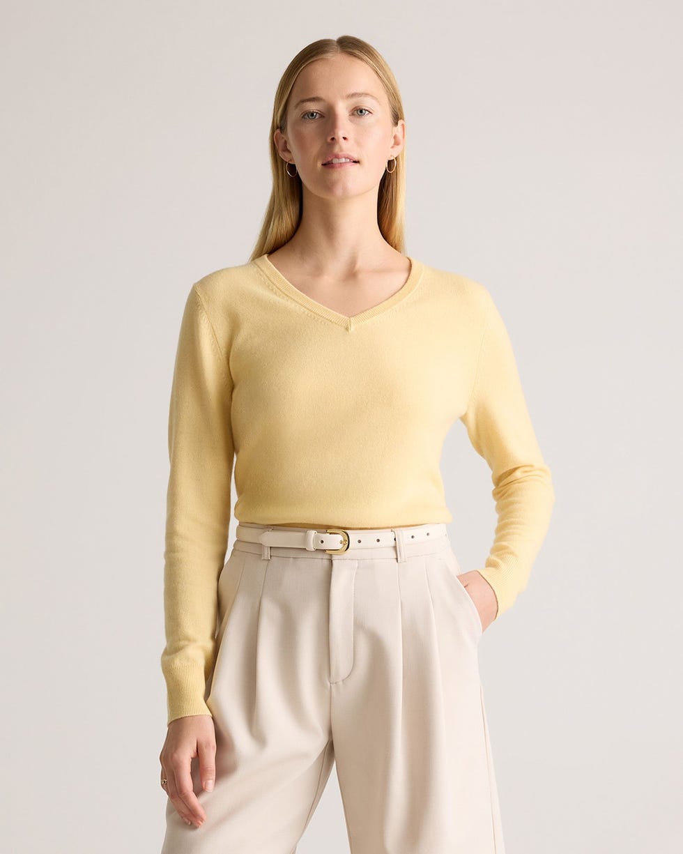 Mongolian Cashmere V-Neck Sweater