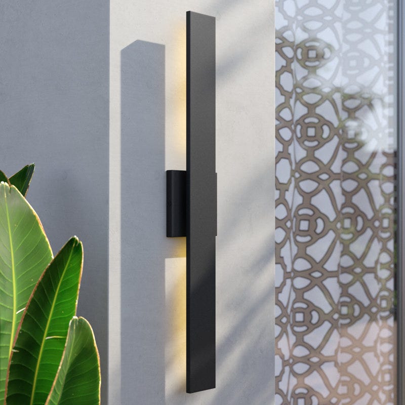 Anabrenda Black LED Outdoor Sconce